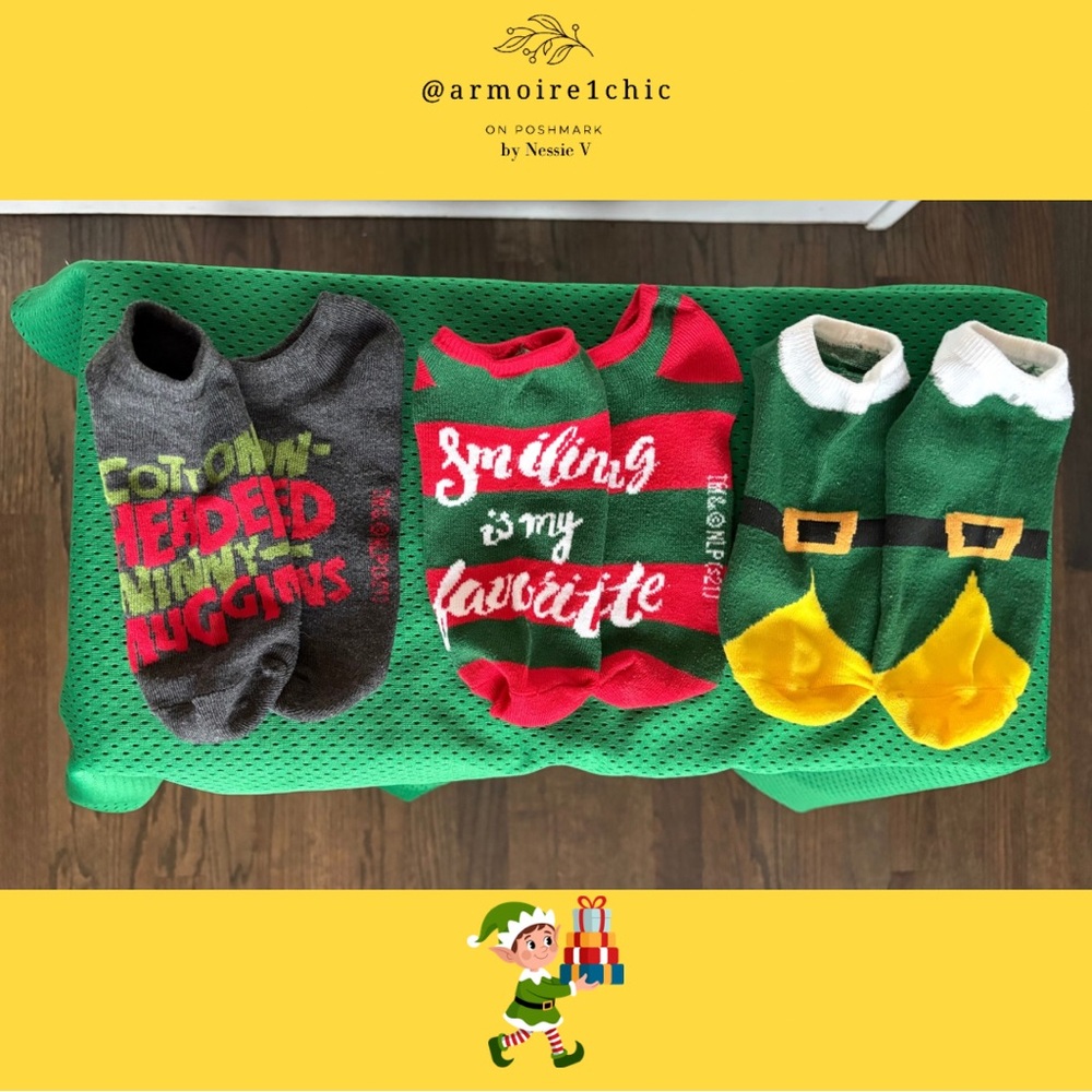 ELF MOVIE SOCKS | 4 Pairs | Christmas Holiday | Variety of Styles | Size 5-11 - Picture 7 of 11